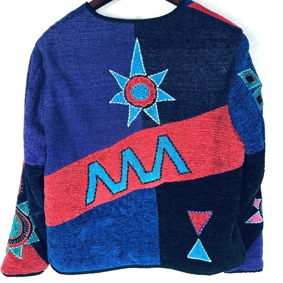 Alex Kim Embroidered Jacket Shirt Button Down Sz M - Picture 4 of 8